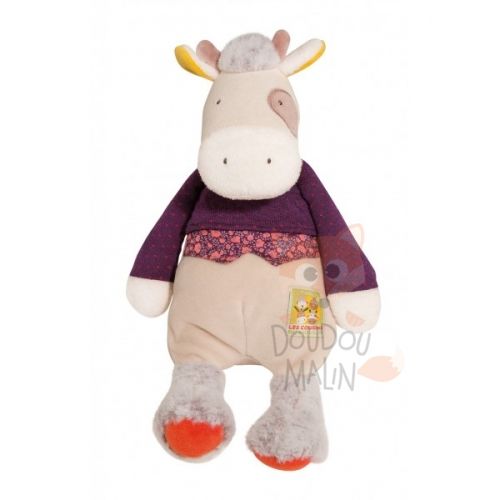  les cousins du moulin mademoiselle pâquerette vache beige violet 